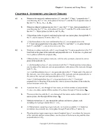 Chapter 4: Symmetry and Group Theory