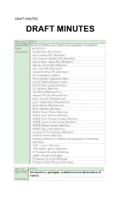 Draft Minutes