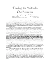 'Feeding' the Multitude
