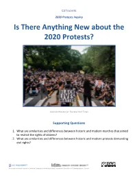 Is There Anything New About the 2020 Protests?