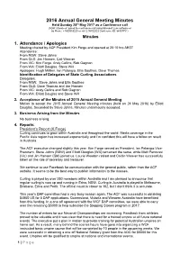 2016 ACF AGM Minutes
