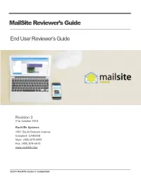9.1 Mailsite Reviewer's Guide