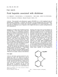 Fatal Hepatitis Associated with Diclofenac