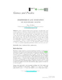 Independence and Domination on Shogiboard Graphs