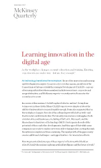 Learning Innovation in the Digital Age