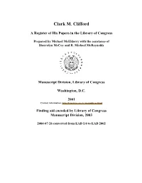 Papers of Clark M. Clifford