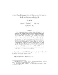 Agent-Based Computational Economics: Simulation Tools for Heterodox Research