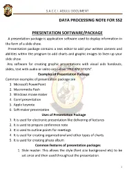 S.A.C.C.I. Agulu Document