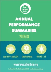 Annual Performance Summaries 2017/18