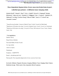 Dose-Dependent Degeneration of Non-Cancerous Brain Tissue in Post- Radiotherapy Patients: a Diffusion Tensor Imaging Study