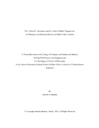 Imbecile” Institution and the Limits of Public Engagement: Art Museums and Structural Barriers to Public Value Creation