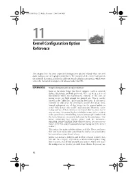 Kernel Configuration Option Reference