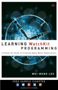 Learning Watchkit Programming Addison-Wesley Learning Series