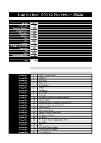 Liste Des Jeux - GPD XD Plus Version 256Go