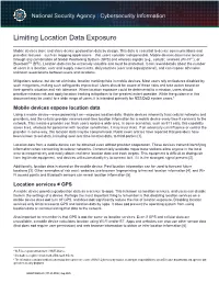 NSA: Limiting Location Data Exposure