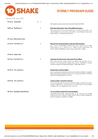 Sydney Program Guide