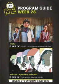 ABC ME Program Guide: Week 28 Index
