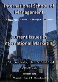 Current Issues in Marketing”