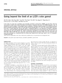 Going Beyond the Limit of an LCD's Color Gamut