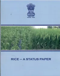 STATUS PAPER on RICE Directorate of Rice Developement