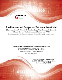 The Unexpected Dangers of Dynamic Javascript