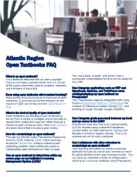 Atlantic Region Open Textbooks FAQ