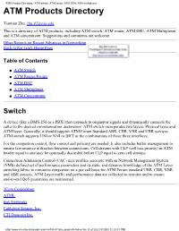ATM Product Directory : ATM Switch, ATM Router, ATM DSU, ATM Multiplexer ATM Products Directory
