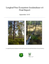 Longleaf Pine Ecosystem Geodatabase V.4 Final Report
