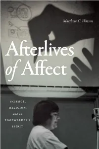 Matthew C. Watson Afterlives of Affect