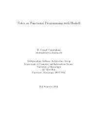 Notes on Functional Programming with Haskell