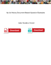 Ap Us History Document Based Question Examples