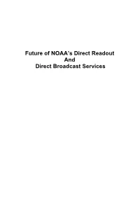 Future of NOAA's Direct Readout and Direct Broadcast Services