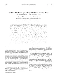 Simulation of the Diurnal Cycle in Tropical Rainfall and Circulation During Boreal Summer with a High-Resolution GCM