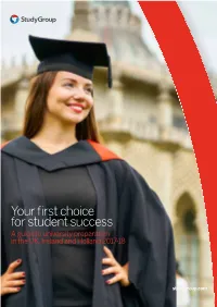 Your First Choice for Student Success a Guide to University Preparation in the UK, Ireland and Holland 2017-18