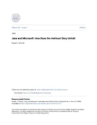 Java and Microsoft: How Does the Antitrust Story Unfold