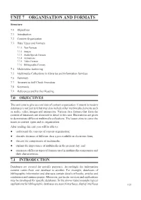 Unit 7 Organisation and Formats