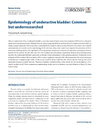 Epidemiology of Underactive Bladder: Common but Underresearched