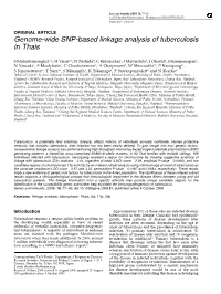 Genome-Wide SNP-Based Linkage Analysis of Tuberculosis in Thais