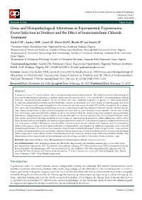 Gross and Histopathological Alterations in Experimental