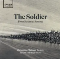 THE SOLDIER from SEVERN to SOMME O When I Was One and Twenty, No