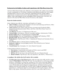 White House Science Fair Background