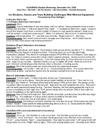 NJAHPERD Student Workshop, November 5Th, 2006 Have Fun – Be Safe – No Put Downs – Be Committed – Include Everyone