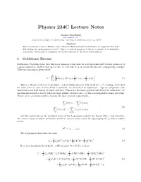 Physics 234C Lecture Notes
