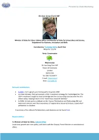 Rt Hon Greg Clark MP
