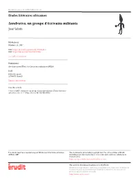 Sandratra, Un Groupe D'écrivains Militants