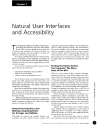 Natural User Interfaces and Accessibility