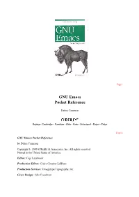 O'reilly GNU Emacs Pocket Reference.Pdf