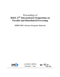 Proceedings of IEEE 27 International Symposium on Parallel And