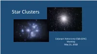 Star Clusters