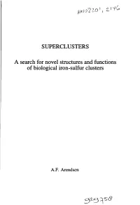 SUPERCLUSTERS a Search for Novel Structures and Functions Of
